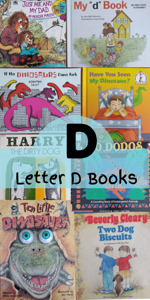 Letter D book collage