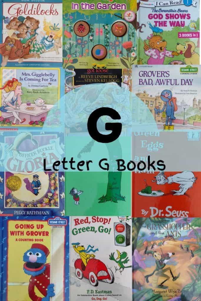 Collage of Letter G Book for preschoolers 