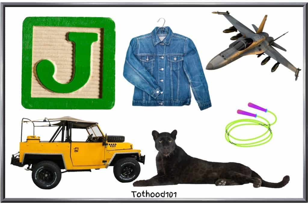Items that start with the letter J