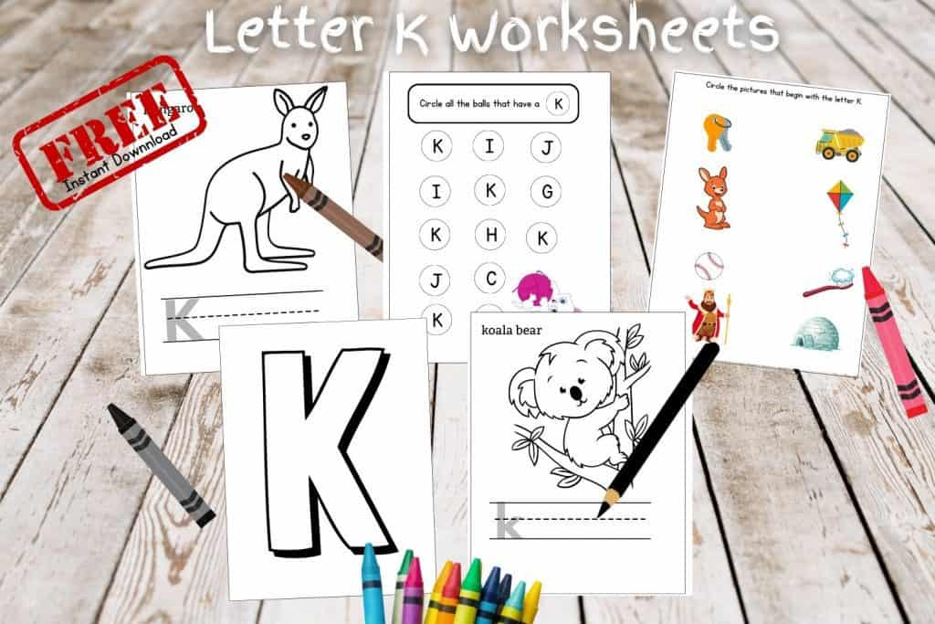 Letter K Worksheets for preschoolers free pdf download
