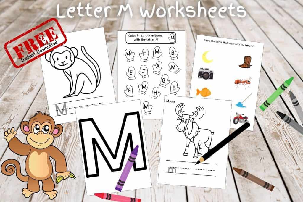 Letter M Worksheets for preschoolers 