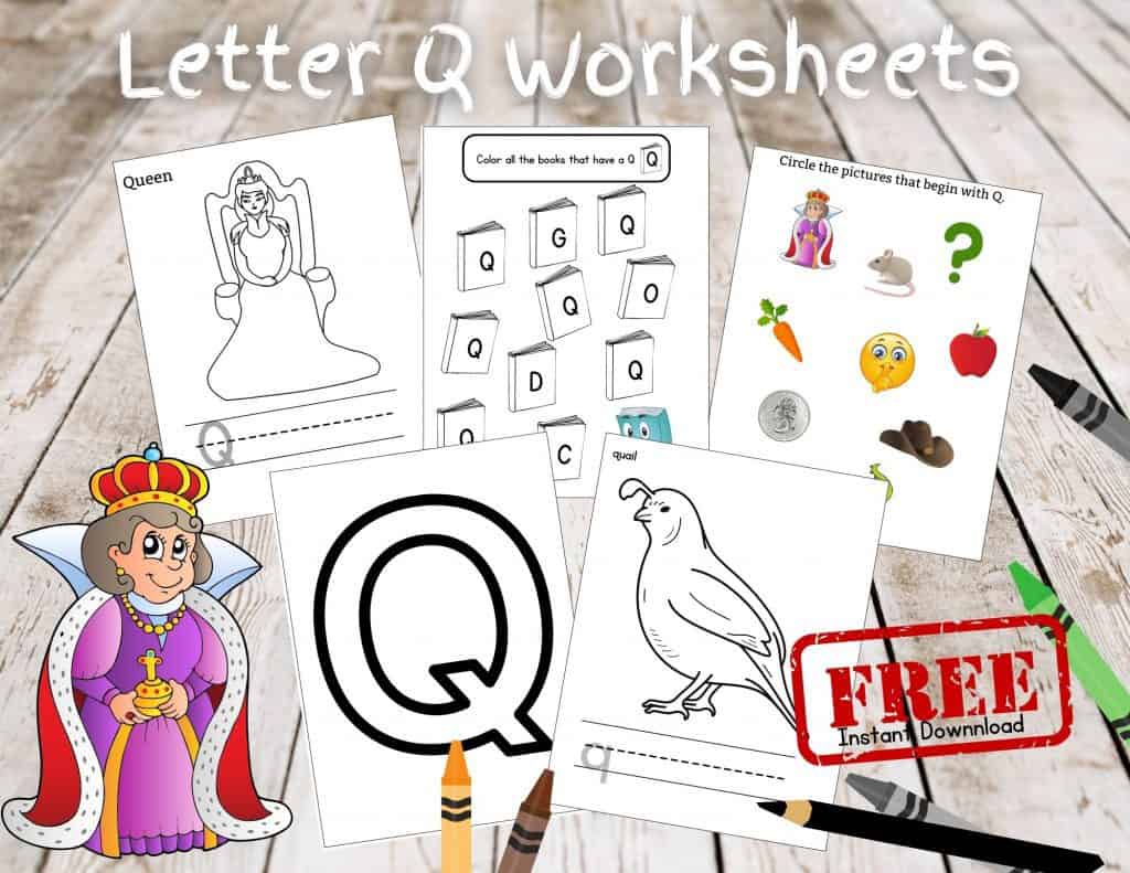 Letter Q Worksheets for preschoolers