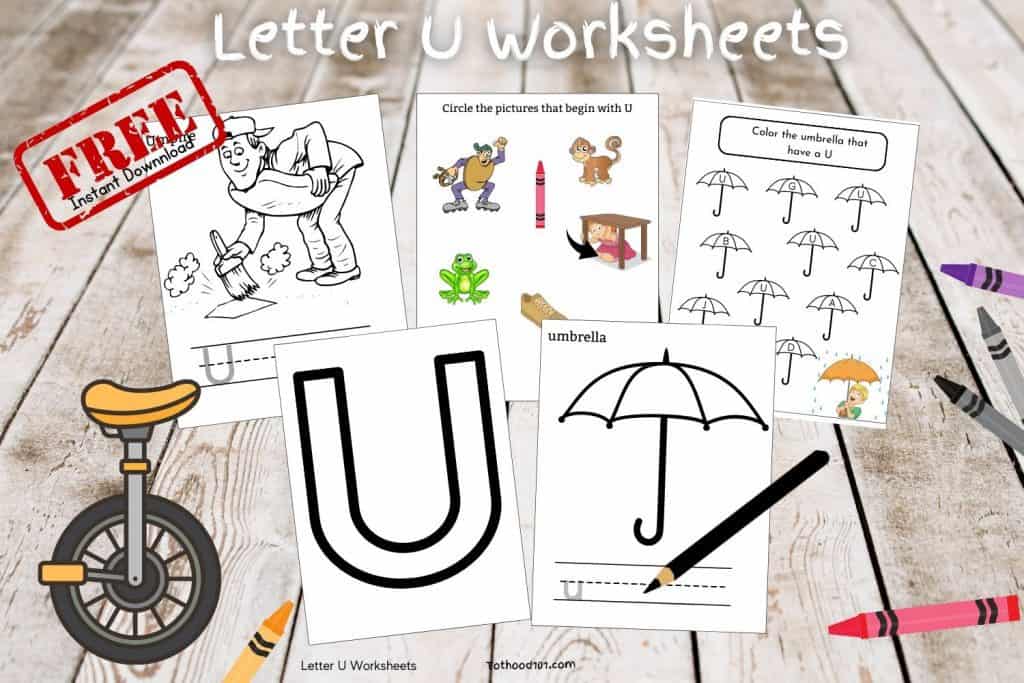 Letter U worksheets for preschooler pdf download.