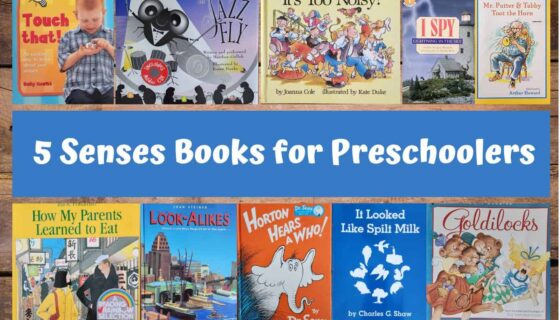 5 senses book covers for preschoolers