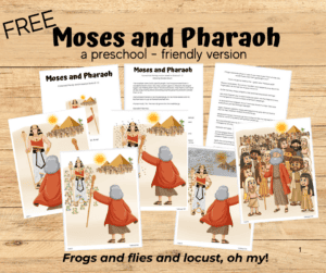 Moses and Pharaoh Story Cards for Preschooler