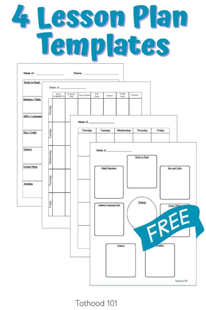 4 free Lesson Plan templates